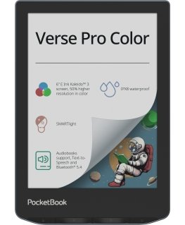 PocketBook Verse Pro Color e-luger Puutetundlik ekraan 16 GB WiFi Must, Sinine