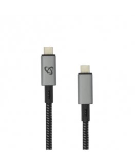 SBOX CTYPE-15-100W/R USB kabelis USB 3.2 Gen 1 (3.1 Gen 1) 1,5 m USB C Juoda, Pilka