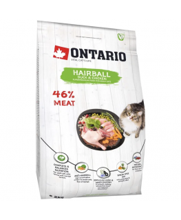 Dry cat food - Ontario Cat Hairball 2 kg