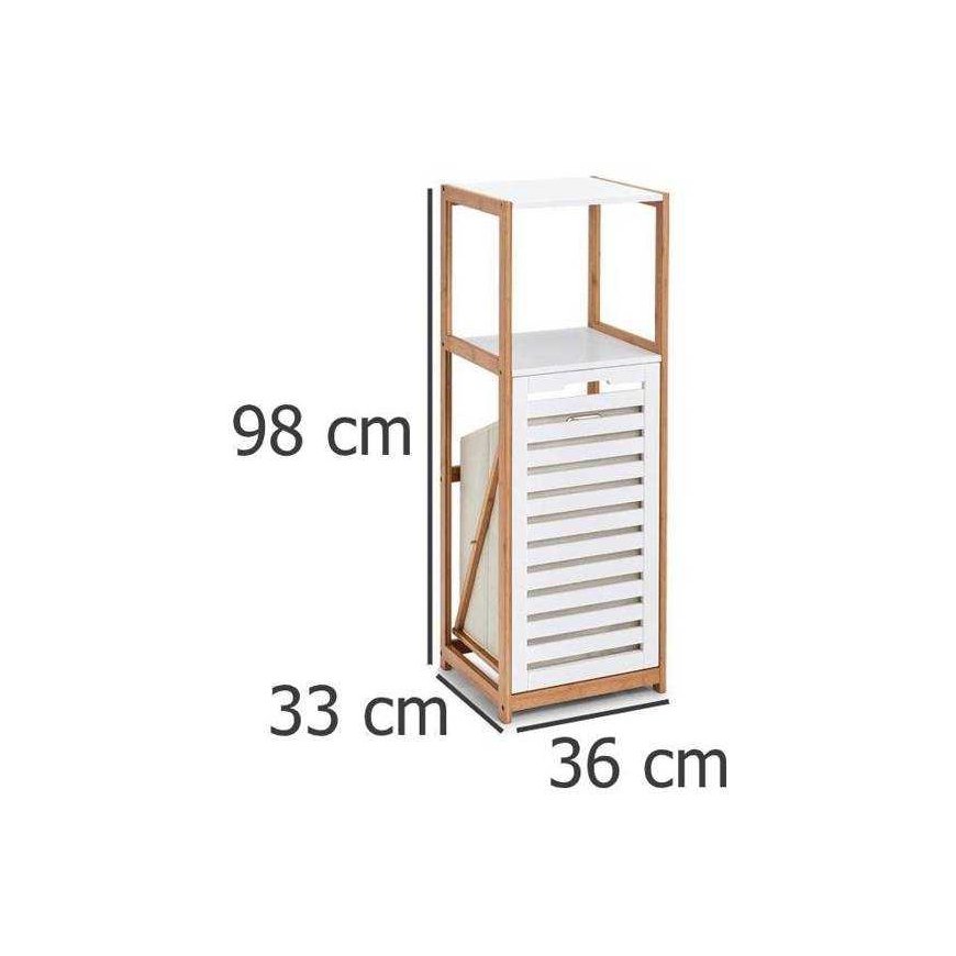 Zeller Bamboo Bambuhylly kylpyhuoneeseen, kirjahylly pyykkikorilla, tikkaat... – 2
