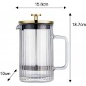 ZAPARZACZ DO KAWY HERBATY SZKLANY 600ML FRENCH PRESS KLAUSBERG KB-7760 Auksinė ZAPARZACZ DO KAWY HERBATY SZKLANY 600ML FRENCH PRESS KLAUSBERG KB-7760 Auksinė