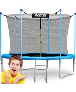 8 ft / 252 cm garden trampoline with inner net and Neo-Sport ladder