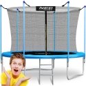 8 ft / 252 cm garden trampoline with inner net and Neo-Sport ladder