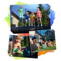 8 ft / 252 cm garden trampoline with inner net and Neo-Sport ladder