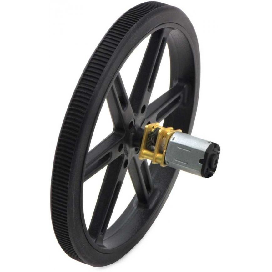 Mikromoottori vaihteella HP 30:1 1000 RPM jatketulla moottorin akselilla, Pololu 2212 – 4