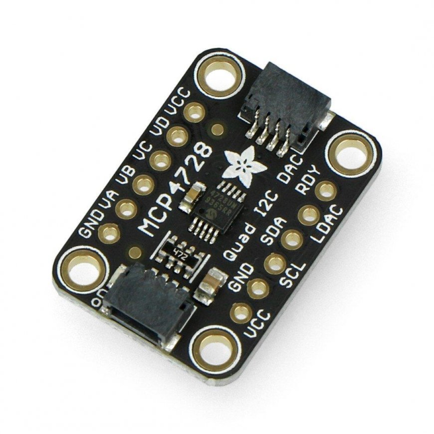 MCP4728 DAC I2C muunnin, 4 kanavaa + EEPROM, Adafruit 4470