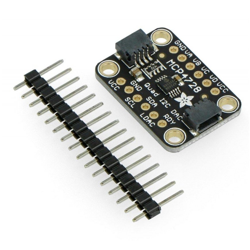 MCP4728 DAC I2C converter, 4 channels + EEPROM, Adafruit 4470 – 2