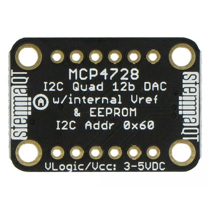 MCP4728 DAC I2C converter, 4 channels + EEPROM, Adafruit 4470 – 4