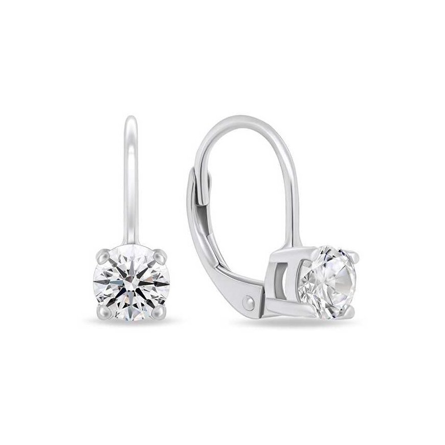 Brilio Silver Brilio Silver Minimalistiset hopeiset korvakorut zirkoneilla EA914W