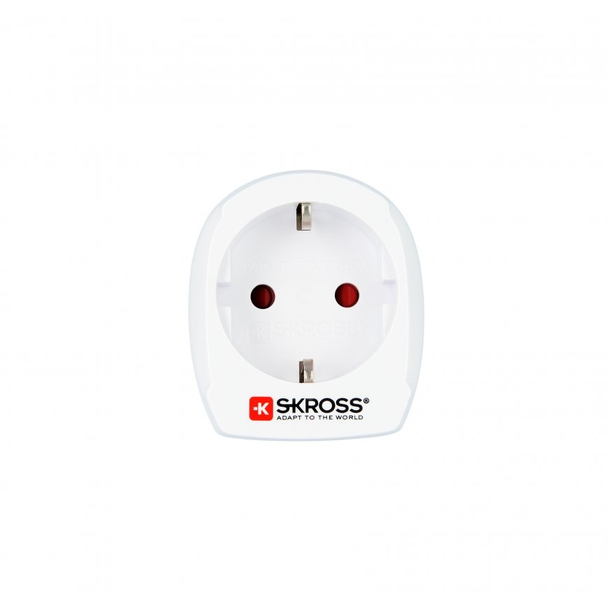 Skross 1.500232-E elektriskās kontaktdakšas adapters C tips (Eiropas standarta kontaktdakša) K tips