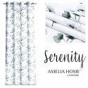 Night blackout type curtain AmeliaHome SERENITY, 140x250 cm, flowers, color: white, flower pattern Night blackout type curtain AmeliaHome SERENITY, 140x250 cm, flowers, color: white, flower pattern