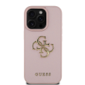 Guess PU Grained 4G Metal Logo Apple iPhone 15 Pro dėklas telefonui rožinės spalvos Guess PU Grained 4G Metal Logo Apple iPhone 15 Pro dėklas telefonui rožinės spalvos