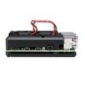 Lonten Technology justPi kotelo Raspberry Pi 4B:lle - alumiini kahdella tuulettimella - musta - LT-4B02 Lonten Technology justPi kotelo Raspberry Pi 4B:lle - alumiini kahdella tuulettimella - musta - LT-4B02