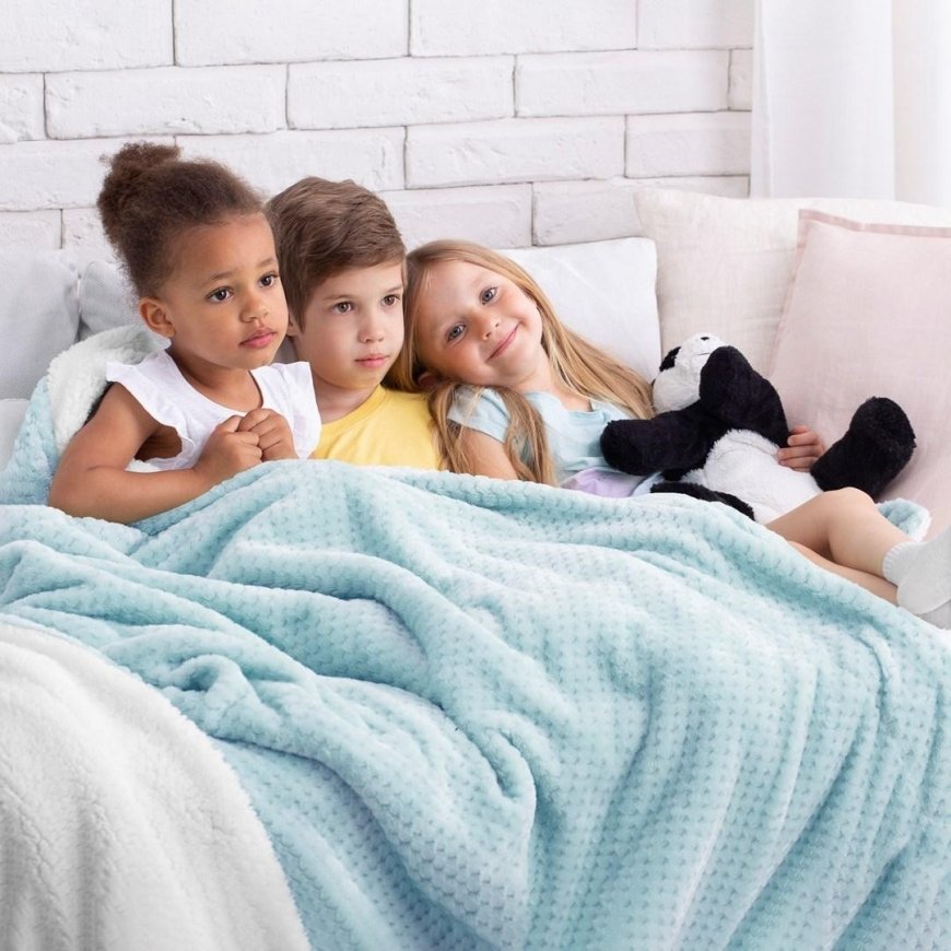AmeliaHome Plaid SHLEEPY, 220x240 cm, color: blue/white – 4