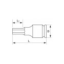 1/2 inch square impact socket with 8 mm hex head, KOKEN [14012M-60 8]