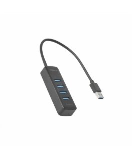 Deltaco UH-734 хаб-разветвитель USB 3.2 Gen 1 (3.1 Gen 1) Type-A 5000 Мбит/с Черный