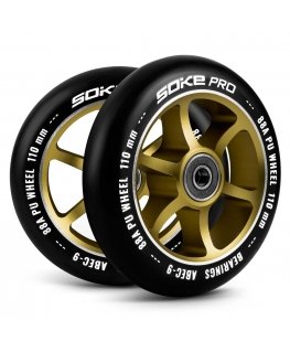 Soke Kółka do Hujnogi 110 mm golden 2 pcs