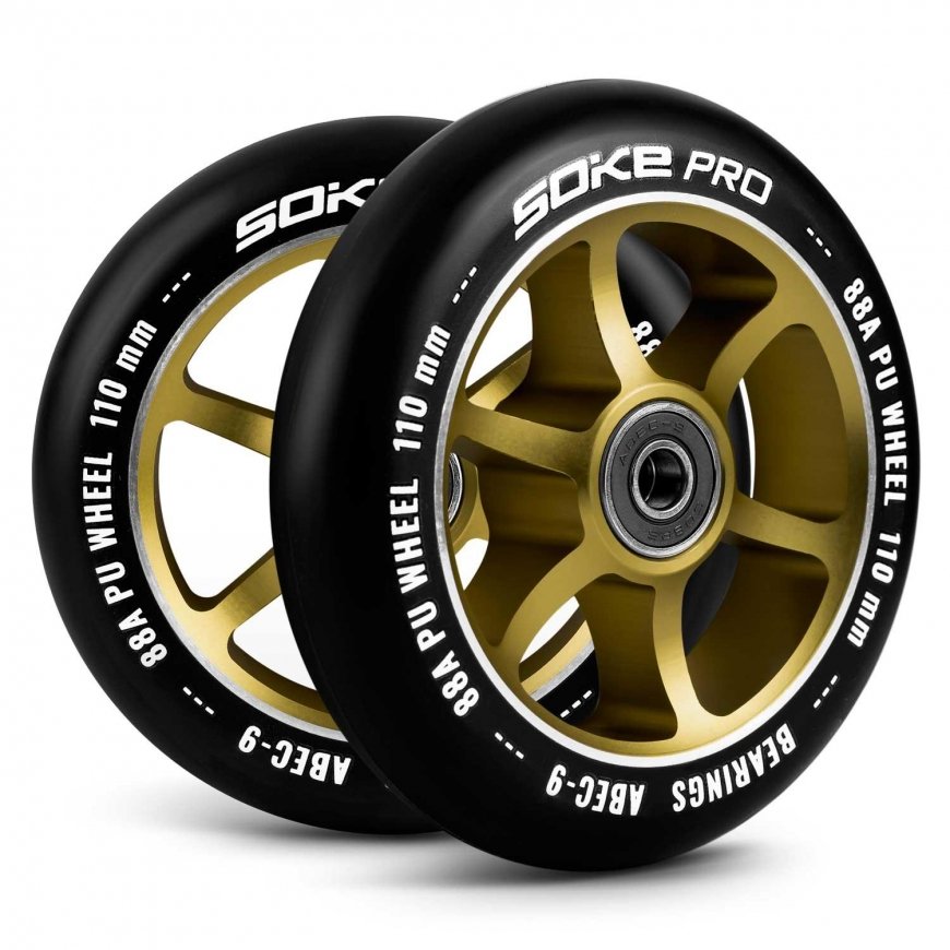 Soke Scooter Wheel 110 mm kultaa 2 kpl
