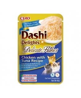 INABA CAT Dashi Delights Delicate Flakes Kana tuunikalaga - kassi maius - 40g