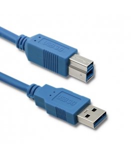 Qoltec 52308 USB кабель USB 3.2 Gen 1 (3.1 Gen 1) 1 m USB A USB B Синий