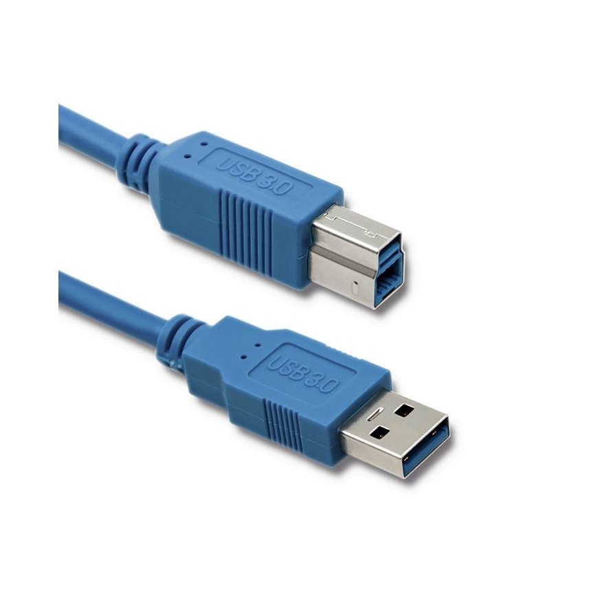 Qoltec 52308 USB kabelis USB 3.2 Gen 1 (3.1 Gen 1) 1 m USB A USB B Zils