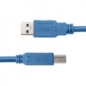 Qoltec 52308 USB-kaabel USB 3.2 Gen 1 (3.1 Gen 1) 1 m USB A USB B Sinine