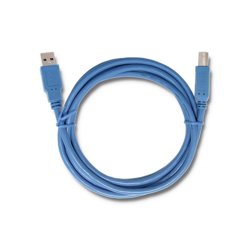 Qoltec 52308 USB-kaapeli USB 3.2 Gen 1 (3.1 Gen 1) 1 m USB A USB B Sininen – 3