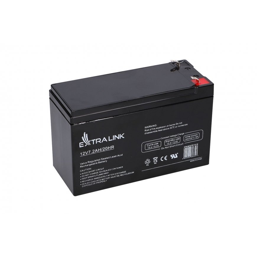Extralink AGM 12V 7.2Ah - Batterie - 7.200 mAh Noslēgts svina skābju (VRLA) 7,2 ampērstunda – 2