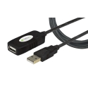 Techly IUSB-REP10TY USB-kaapeli USB 2.0 10 m USB A musta