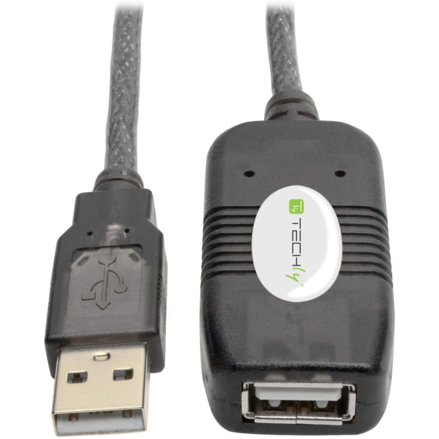 Techly IUSB-REP10TY USB kabelis USB 2.0 10 m USB A Melns – 4