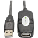Techly IUSB-REP10TY USB kabelis USB 2.0 10 m USB A Juoda