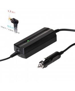 Akyga Car notebook power supply Dedicated AK-ND-34 19V/3.42A 65W 5.5x1.7 mm ACER strāvas adapteris & pārveidotājs Auto Melns