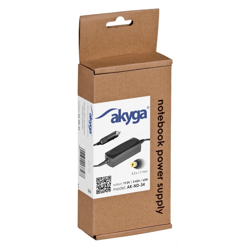 Akyga Car notebook power supply Dedicated AK-ND-34 19V/3.42A 65W 5.5x1.7 mm ACER power adapter/inver – 4