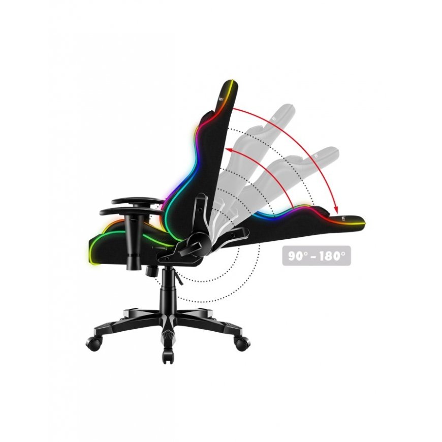 Huzaro Ranger 6.0 RGB Universali kompiuterinių žaidimų kėdė Kibiro (lopšio) sėdynė Juoda – 5