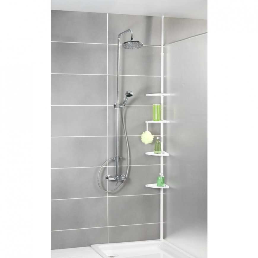 WENKO Compact настенная полка для ванной комнаты Алюминий, Пластик – 2