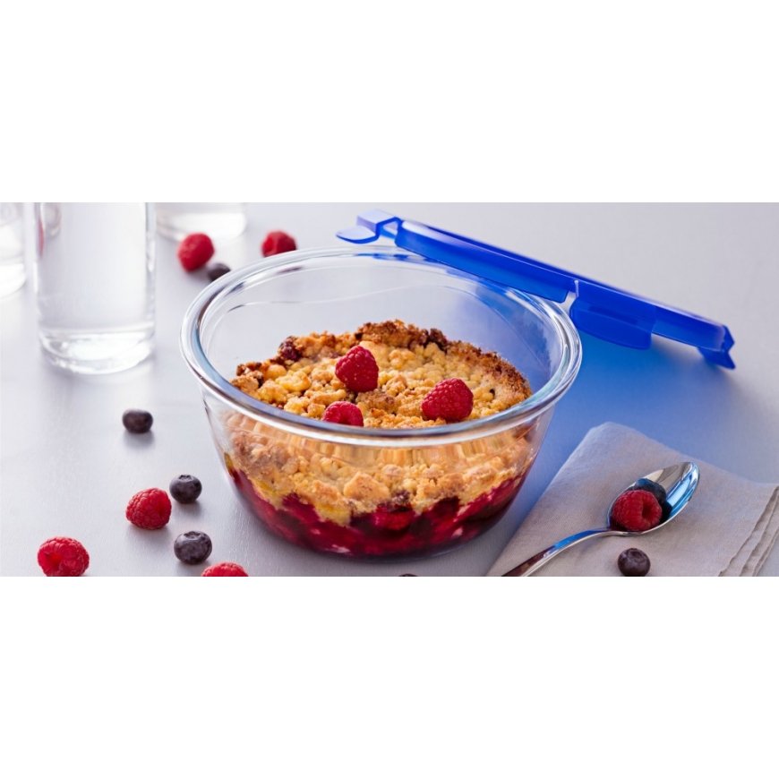 Pyrex 287PG00 pārtikas uzglabāšanas konteiners Apaļš Bļoda 0,7 L Zils, Caurspīdīgs 1 pcs – 2