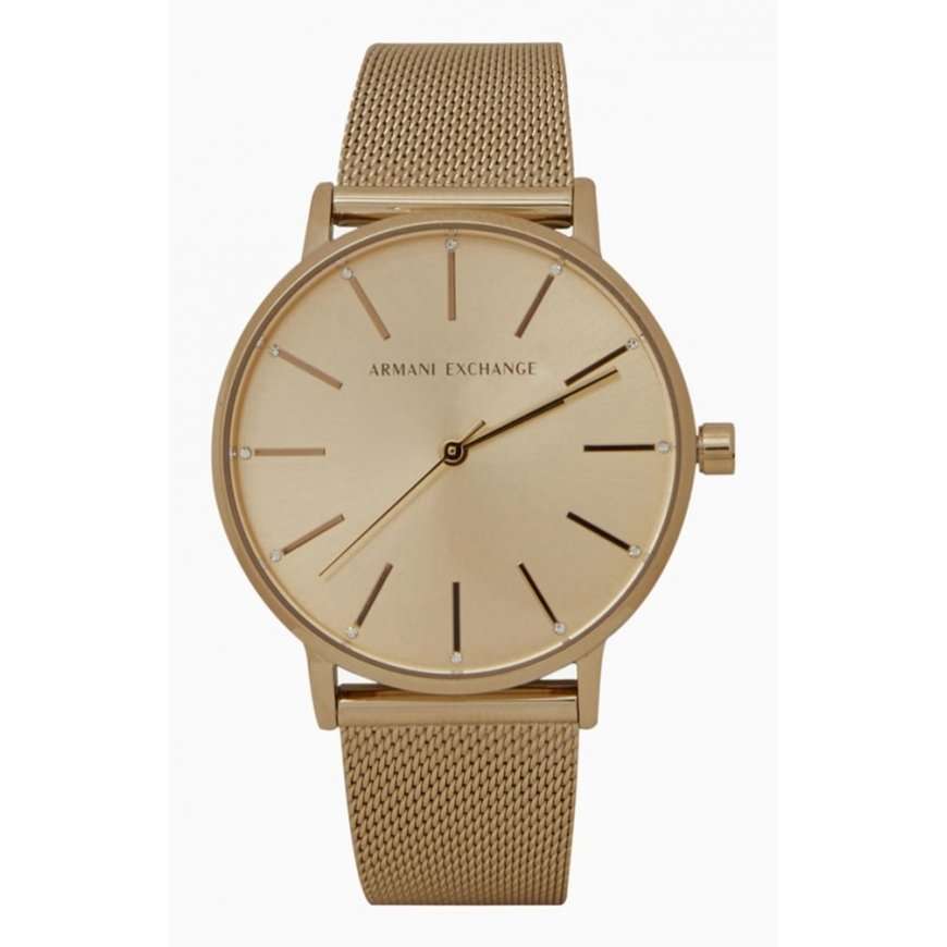 Armani Exchange AX5536NLPNLC Rokaspulkstenis Sieviete Kvarcs Zelts