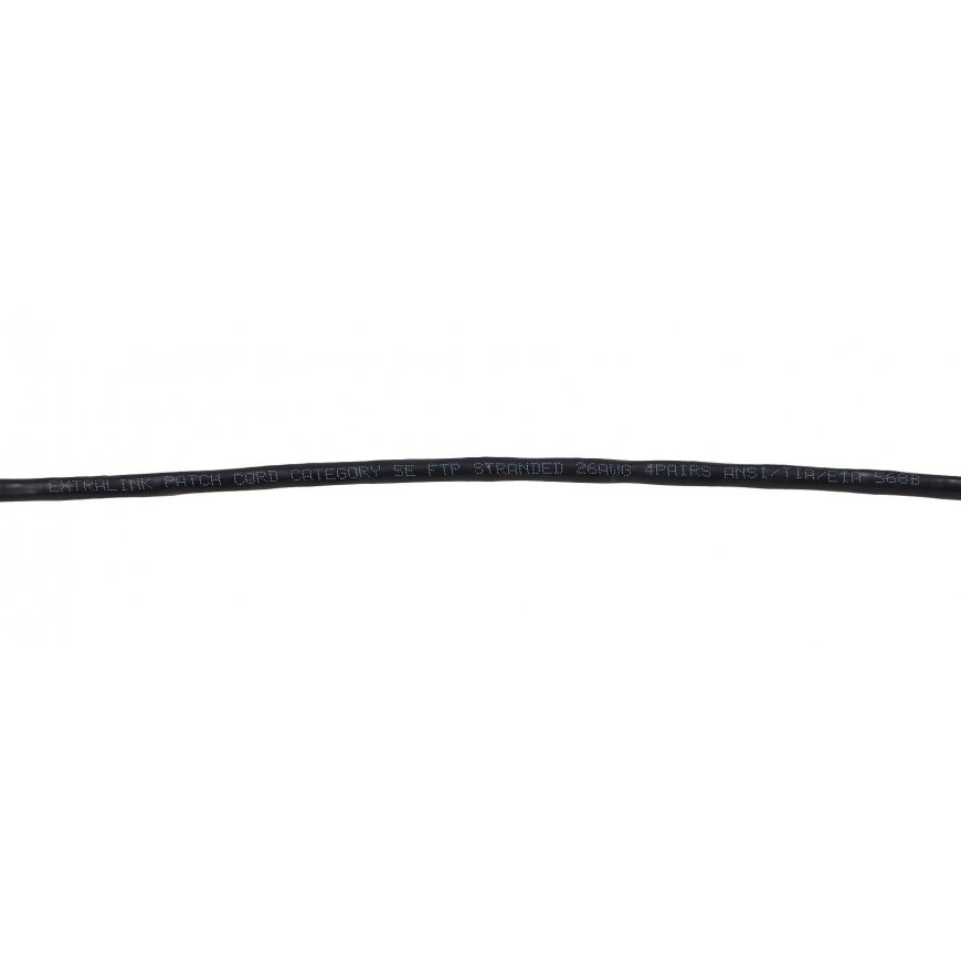 Extralink EX.7607 tinklo kabelis Juoda 1 m Cat5e F/UTP (FTP) – 5
