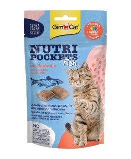 Cat treats : Gimborn Nutri Pockets with Fish and Salmon 60g.