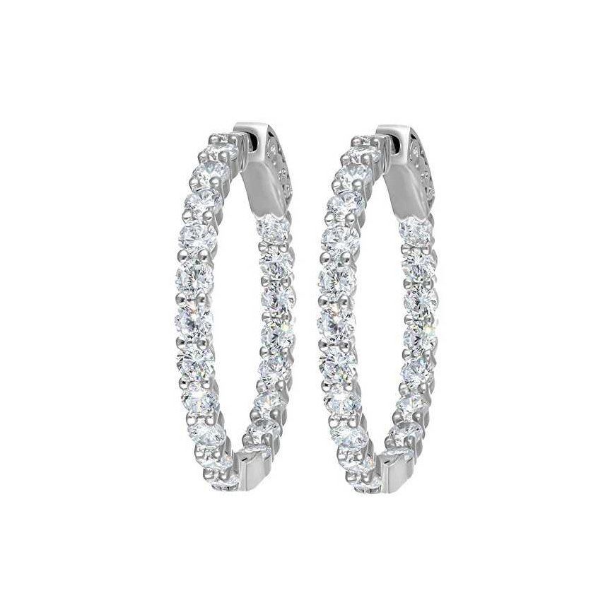Crystalp Flexible earrings with clear crystals Tennis 42336.R