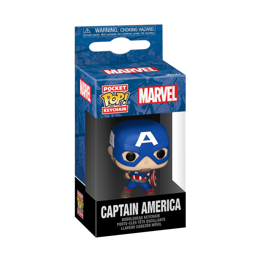 FUNKO POP! Avaimenperä: Marvel - Kapteeni Amerikka