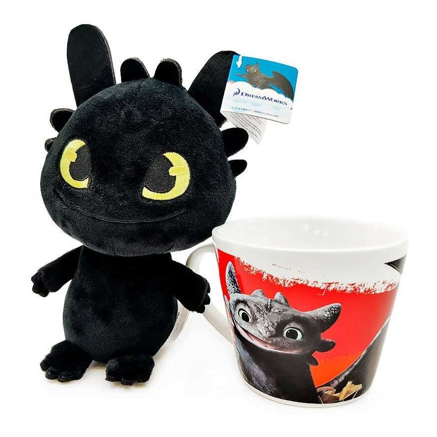 Dreamworks Animation Minkštas žaislas Prisijaukinti drakoną Toothless Mug, 18cm – 3