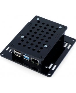 Gravlaser Case for Raspberry Pi 4B VESA v2 monitor mount - black