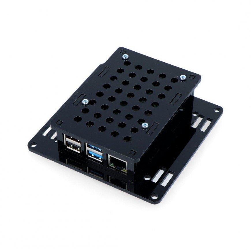 Gravlaser Dėklas skirtas Raspberry Pi 4B VESA v2 monitoriaus tvirtinimui - juodas – 2