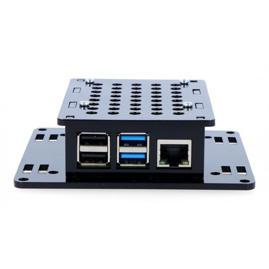 Gravlaser Dėklas skirtas Raspberry Pi 4B VESA v2 monitoriaus tvirtinimui - juodas – 4