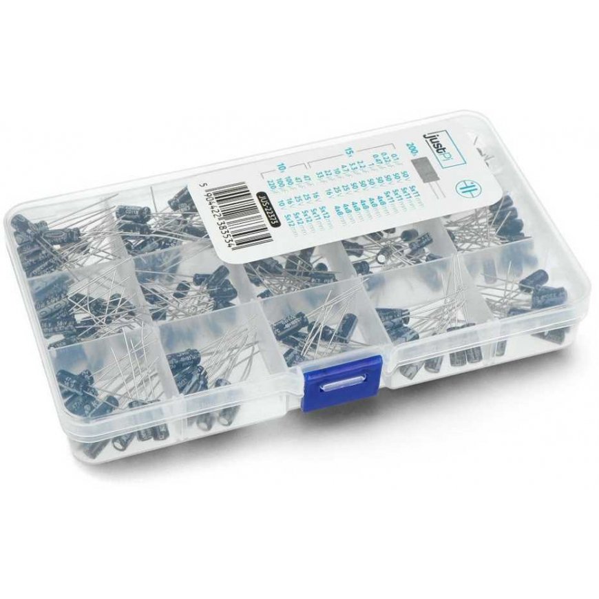 THT electrolytic capacitor set - 200 pcs - justPi