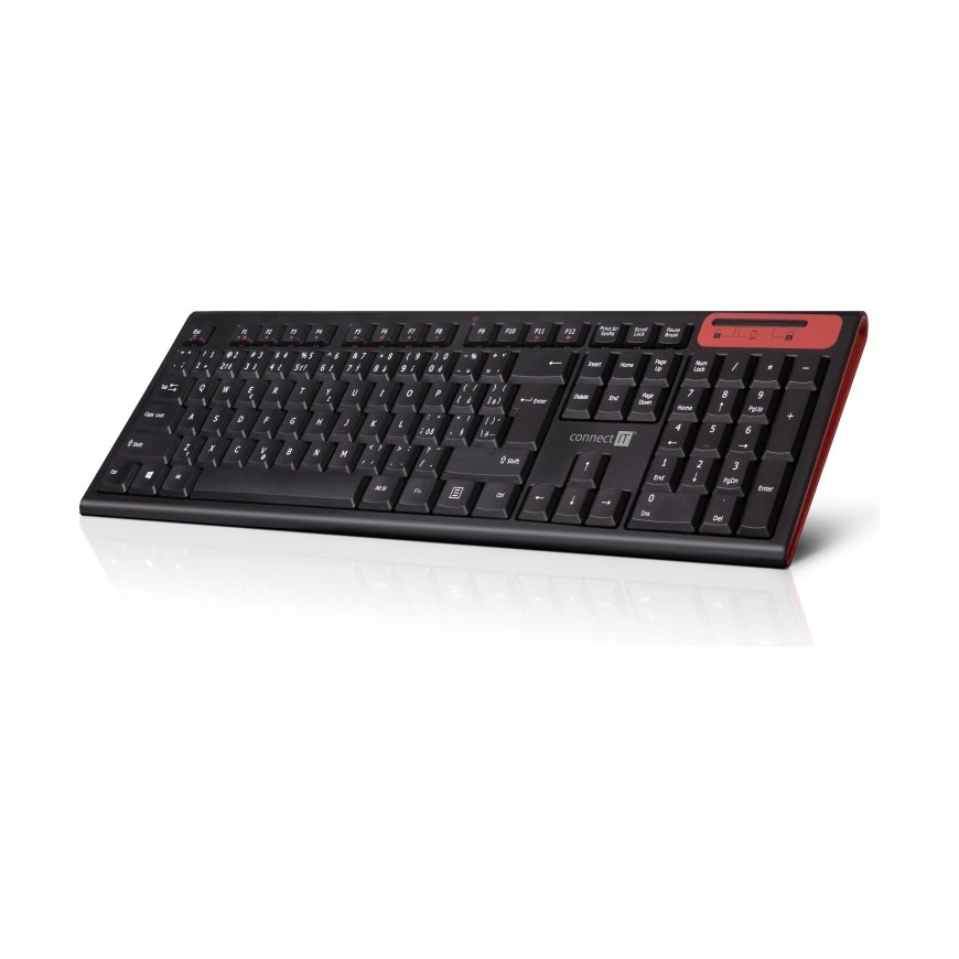 Connect IT CKB-3000-CS näppäimistö Universaali Langaton RF musta, Punainen – 3