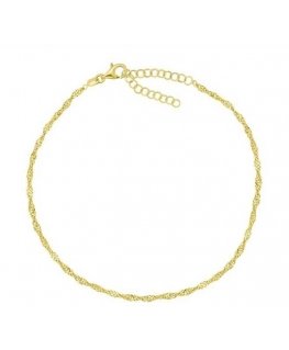 Brilio Silver Brilio Silver Timeless gold-plated sock chain Lambáda ANK102Y