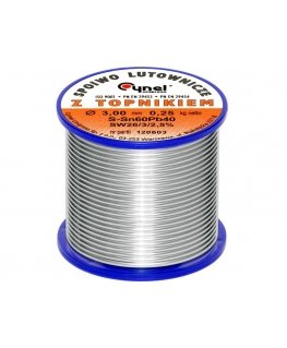 Solder with flux CYNEL LC60-SW26 3.00mm 250g
