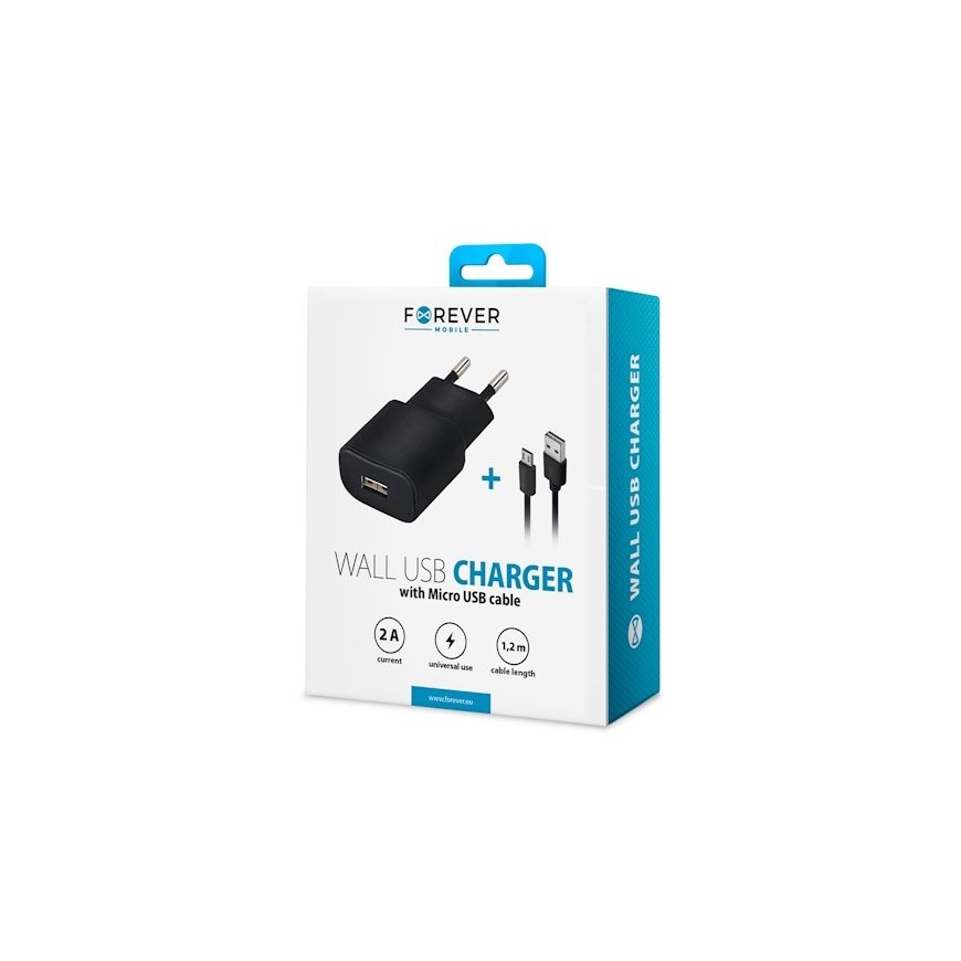 Forever Wall USB charger 2A TC-01 + Micro_USB cable – 2